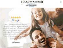 Tablet Screenshot of hickorycenterdental.com